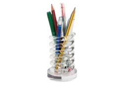 Spiral pen pot holder