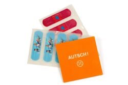 Paper sleeve with plasters