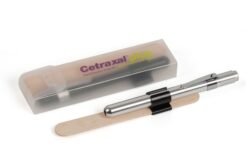 Diagnostic set with depressor holder