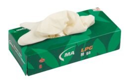 Caja rectangular con 10 guantes